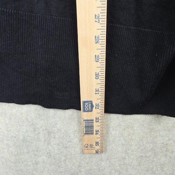 Lane Bryant Womens Open-Front Black Cardigan Sweater Size 26/28 Rayon Blend - Picture 7 of 8